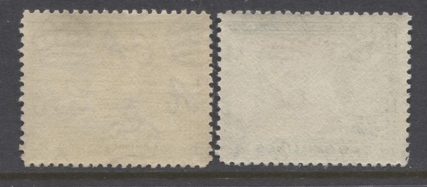 Lot 97 Gambia SG#157-158 1938-1952 Colonial Badge Definitive Issue, VFNH Examples of the 2/- and 2/6d, 1938 and Wartime Printings, SG. Cat 30 GBP = $51.60