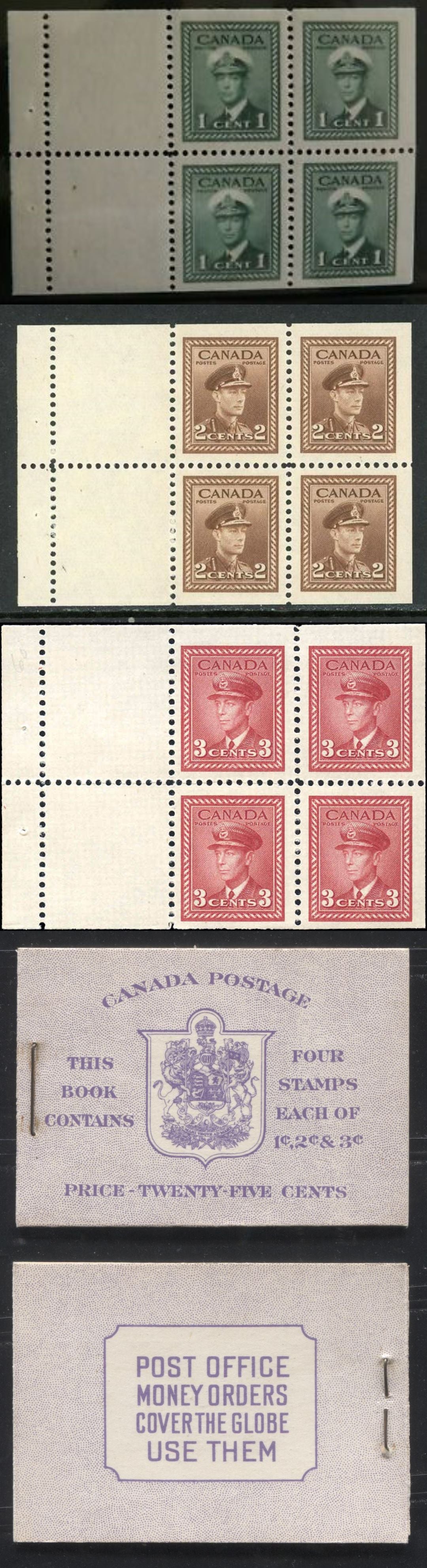 Lot 349 Canada #BK37d As Lot 348 But With Front Cover Showing Multiple Constant Blemishes Affecting The Dot Pattern