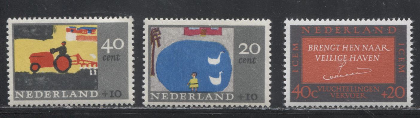 Netherlands #B378-B418 1963-1966 Semi Postal Issues, 9 Complete F-VF NH Sets