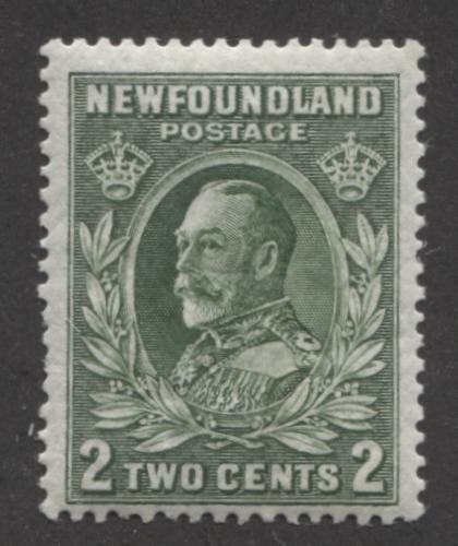Newfoundland #186 (SG#223) 2c Deep Yellowish Green Die 1 1932-37 Resources Issue F-65 NH Brixton Chrome 