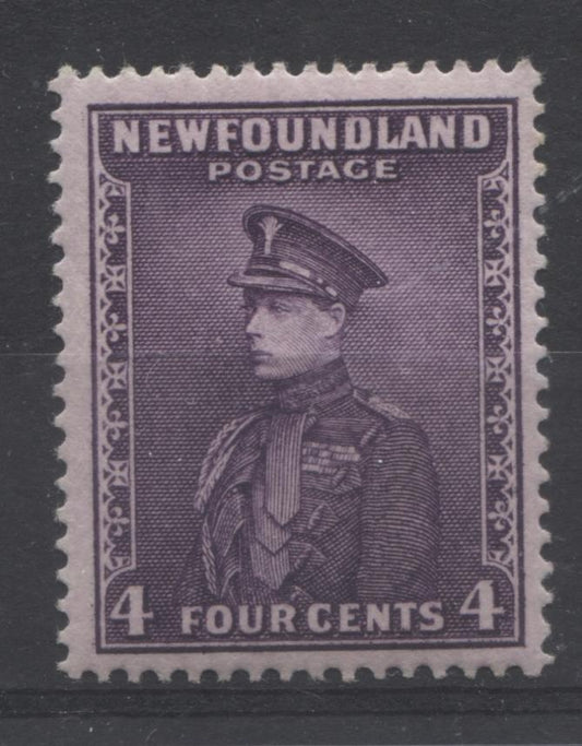 Newfoundland #188 (SG#212) 4c Blackish Lilac Prince of Wales 1932-37 Resources Issue VF-75 OG Brixton Chrome 
