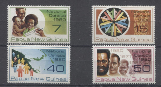 Papua New Guinea #517-520 1980 National Census Issue - VF NH Set Brixton Chrome 