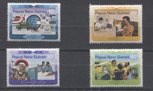Papua New Guinea #584-587 1983 World Communications Year VF NH Brixton Chrome 